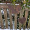 Havefigurer - Hjerter i rust, til ophæng.